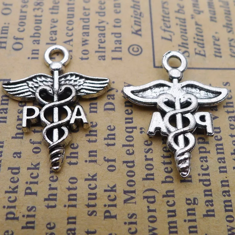 

150pcs PA feather snake antique silver alloy Pendant charm Handmade earring bracelet necklace Jewelry DIY Components 18*22mm
