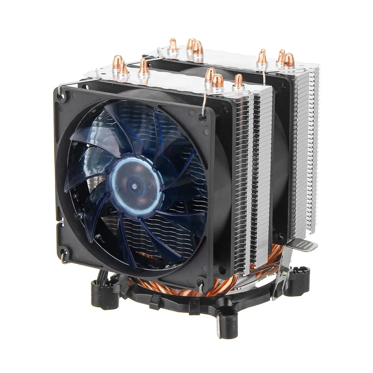 6xCopper тепловые трубки Blue светильник 3/4Pin Процессор Вентилятор охлаждения один двойной вентилятор радиатора для Intel 775/1150/1151/1155/1156/1366 для AMD