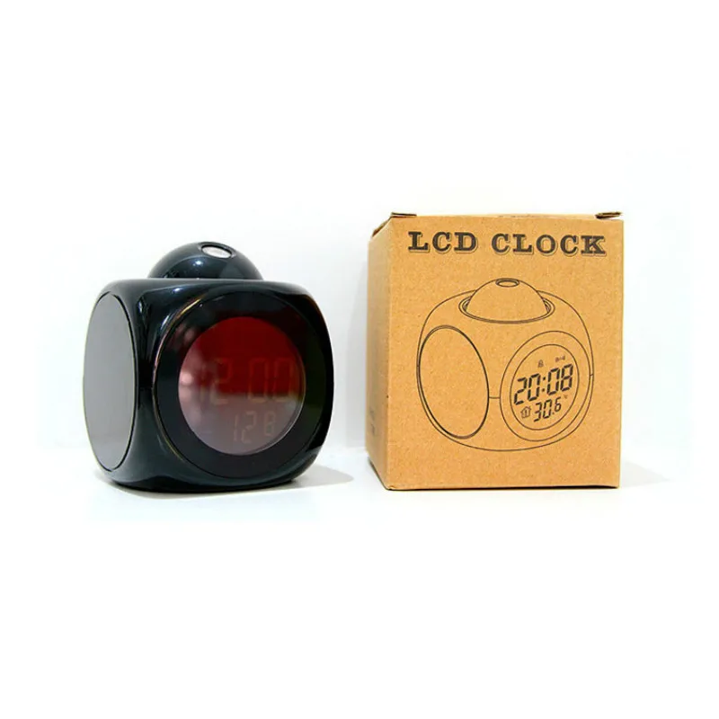 Многофункциональный проекционный будильник настенный потолочный ЖК цифровой