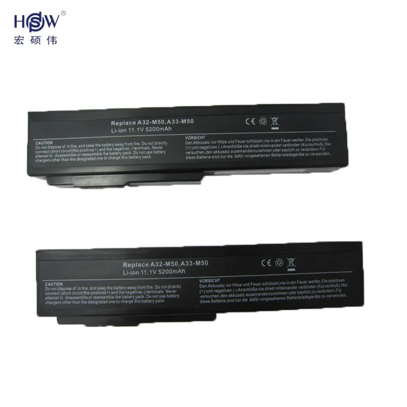HSW 5200mAh Аккумулятор для ноутбука Asus A32 N61 M50 A33 N61J N61Ja N61jq N61jv n61vg n61d M51 M60 M70 G51J