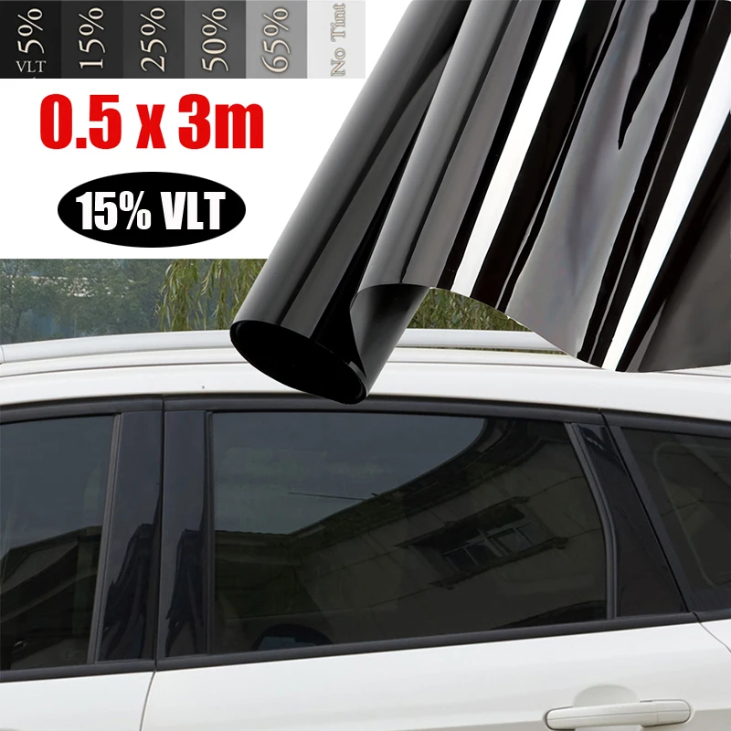 50*300 см Тонировочная пленка для окна автомобиля 15% черная для окна автомобиля стеклянная Солнцезащитная Наклейка Автомобильные аксессуары наклейка для автомобиля s Windows Тонировочная пленка