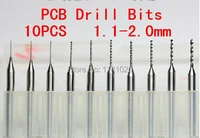 free shipping new 10pcs 1 1mm to 2 0mm drill pcb print circuit board bitspcb cnc bits milling machinemini bits