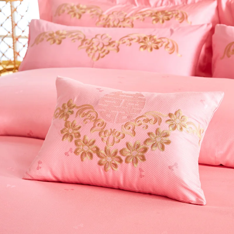 Комплект постельного белья с плотным покрывалом из хлопкового сатина 2017 года выпуска, размеры King Queen, включающий 4/6/9 предметов: наволочки, подушки, декоративные шамы, пододеяльники; роскошная свадебная серия.