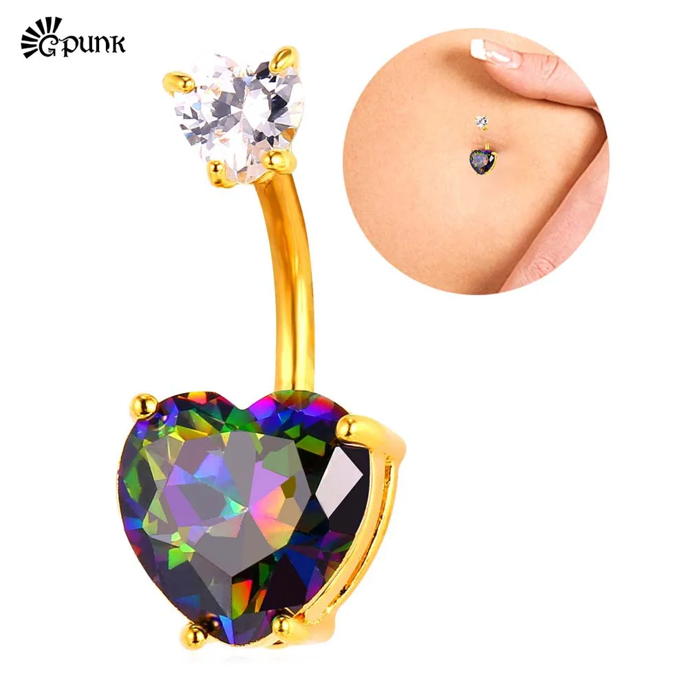 Сердце &quotматроска&quot и Сережка для пирсинга пупка пирсинг аксессуары модные