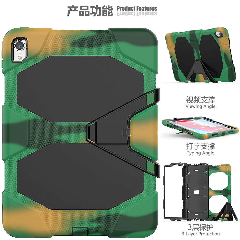2 в 1 Гибридный детский силиконовый ПК Жесткий Чехол для Apple Ipad Pro 11 2018 Подставка