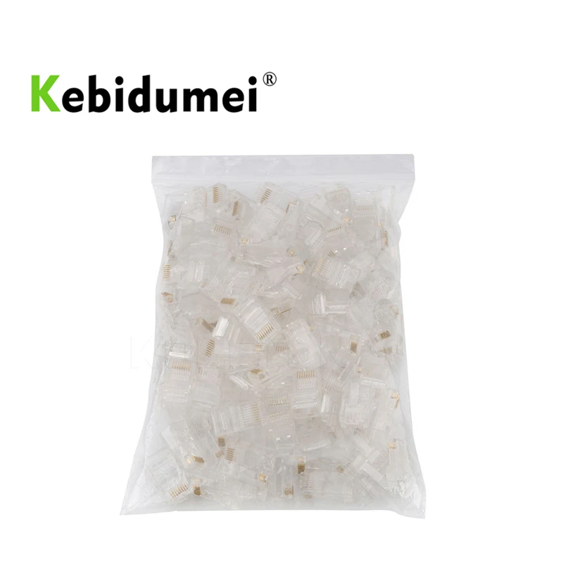 Модульный сетевой разъем kebidumei 50 шт. RJ45 RJ-45 CAT5 CAT5E Ethernet позолоченный лучшая акция |
