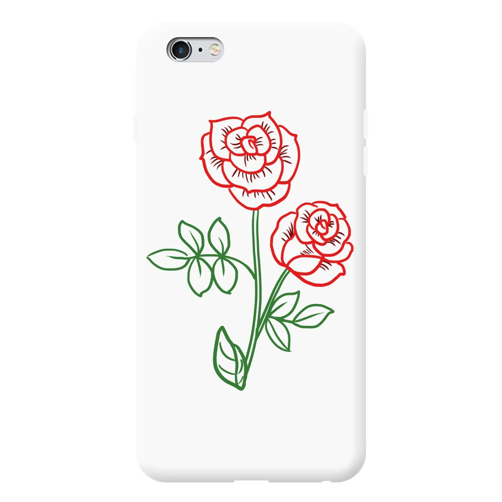 Два красная роза сенсорный экран Полный Телефон чехол для Iphone 5 6|cover for iphone|case