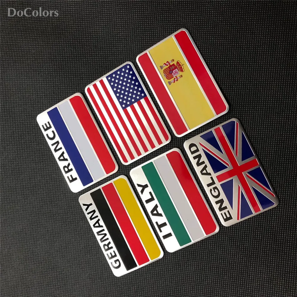 DoColors 3D Алюминиевый автомобильный Национальный флаг наклейки чехол для Roewe 750 950 350