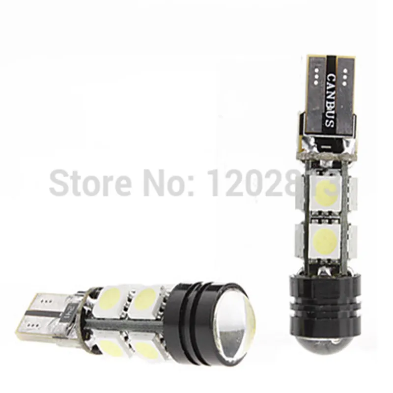 

Free Shipping 4pcs CANBUS T10 3W 8x5050 SMD+3W high Power chip White Light LED Bulb for Car Signal Lamp (12V)