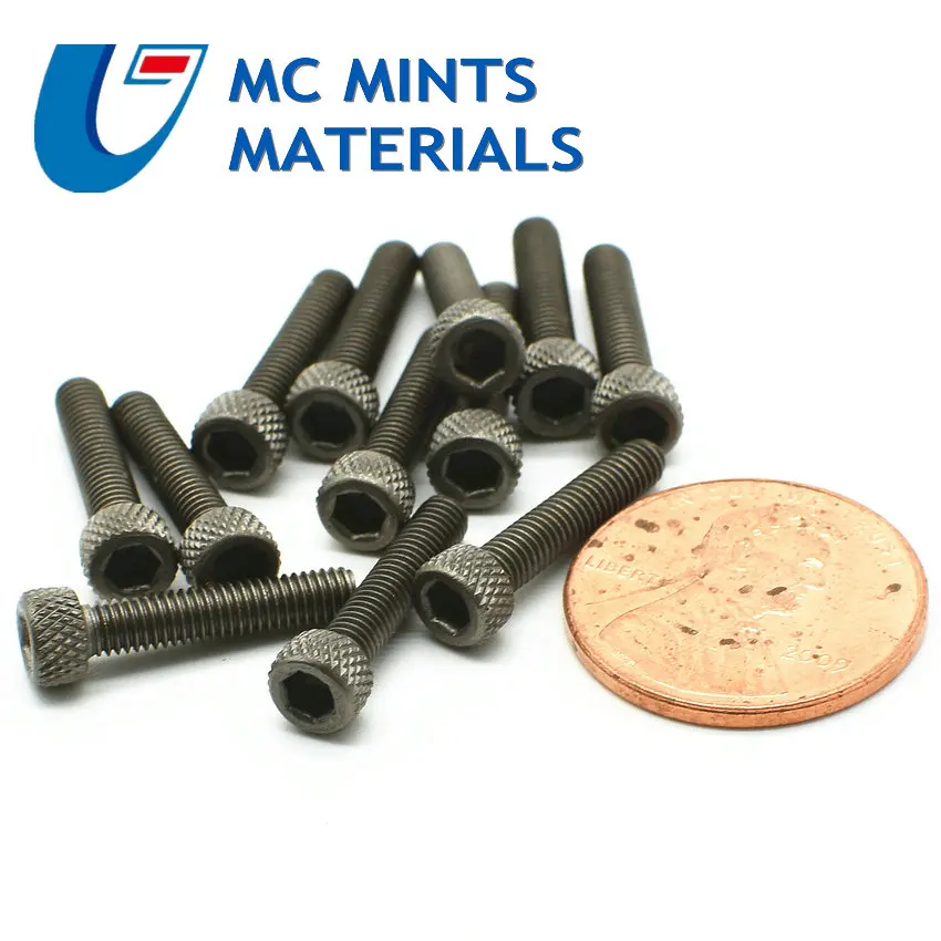 Титановый Болт M3 x5 30mm Ti с накатанной головкой оригинальный цвет не полированный