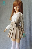 bjd accessories doll clothes girl dress fits 60cm 13 bjd sd010 13 doll fashion sling pleated skirt student wear