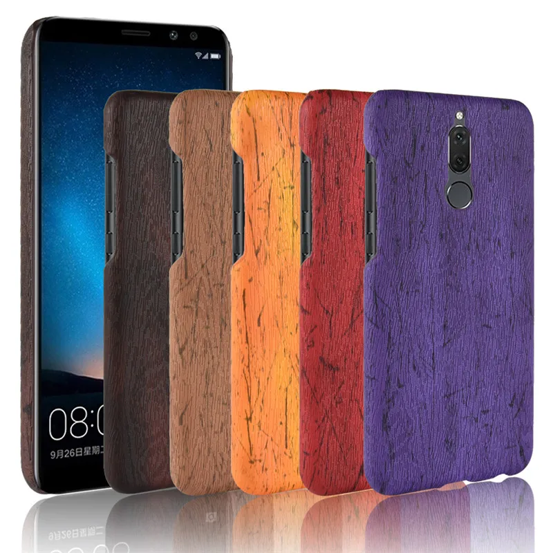 For Huawei Mate 10 Lite case Nova 2i phone Hard PU Leather Luxury Mate10 bag shell wood Back Cover |
