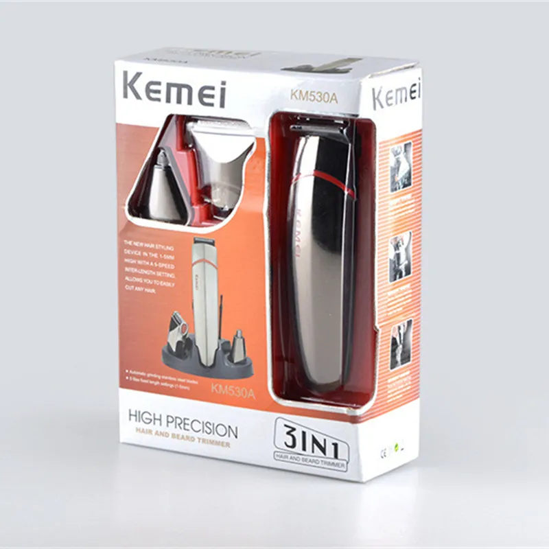 KEMEI 3 в 1 Профессиональная высокоточная машинка для стрижки волос носу бритва
