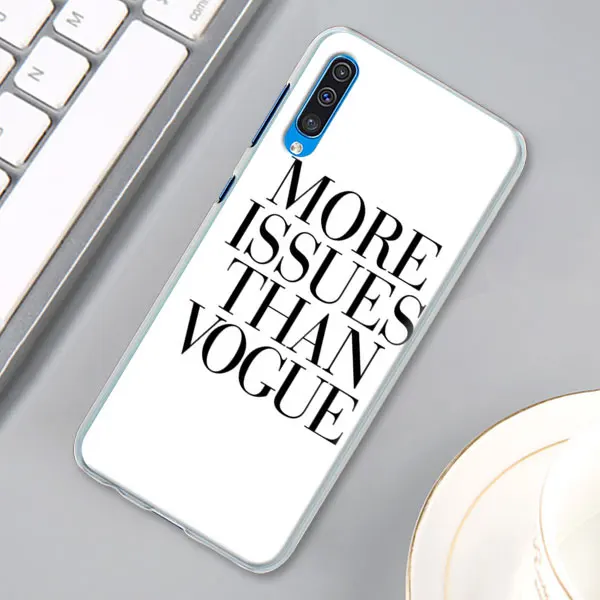 05 Комплект из модных женских надпись «More Issues than Vogue чехол КРЫШКА ДЛЯ samsung Galaxy A30 A40 A50 A70 A6 A8 плюс A7 A9 M30 чехол для телефона Coque - Цвет: 05