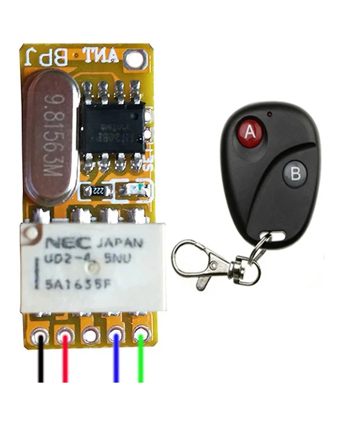 

433.92mhz Micro Remote Control Switch Mini Receiver 3.5v 3.7v 4.5v 5v 6v 7.4v 8.4v 9v 12v Long Range Small Receiver Transmitter