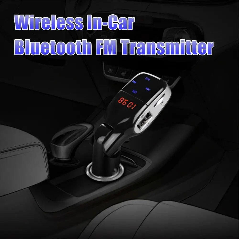 Автомобильный Bluetooth fm-передатчик, беспроводной автомобильный fm-передатчик радио адаптер автомобильный комплект USB Автомобильное зарядное устройство Micro SD/TF карта управление музыкой