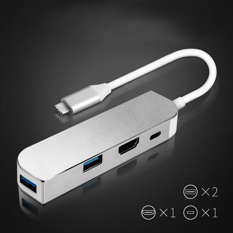 USB хаб 4 в 1 3 0 HDMI адаптер кабель 4K видео HD Суперскоростной порт PD для Macbook Air Pro Dell XPS