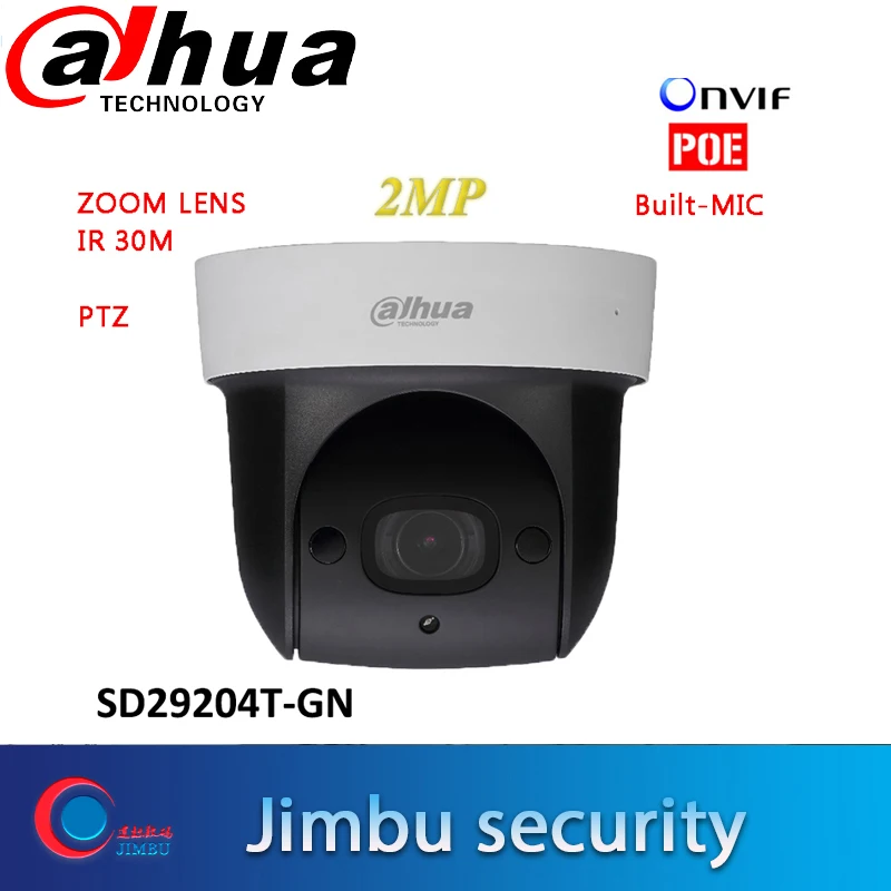 Dahua мини ptz камера SD29204T GN 2MP 1080 P ip IR 30 м купольная высокоскоростная сетевая 4x