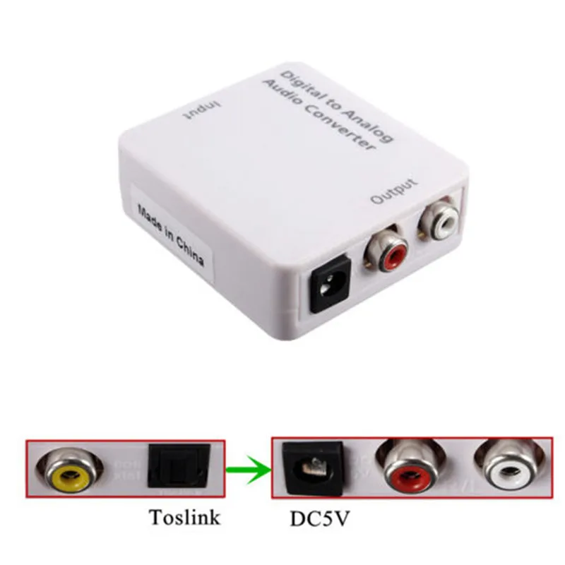 Pro tv оптический цифровой SPDIF/коаксиальный RCA L/R аналоговый аудио конвертер Выход
