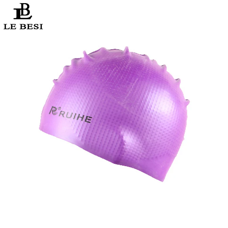 Новинка 2017 женская шапка для плавания LEBESI с пузырьками взрослых эластичная