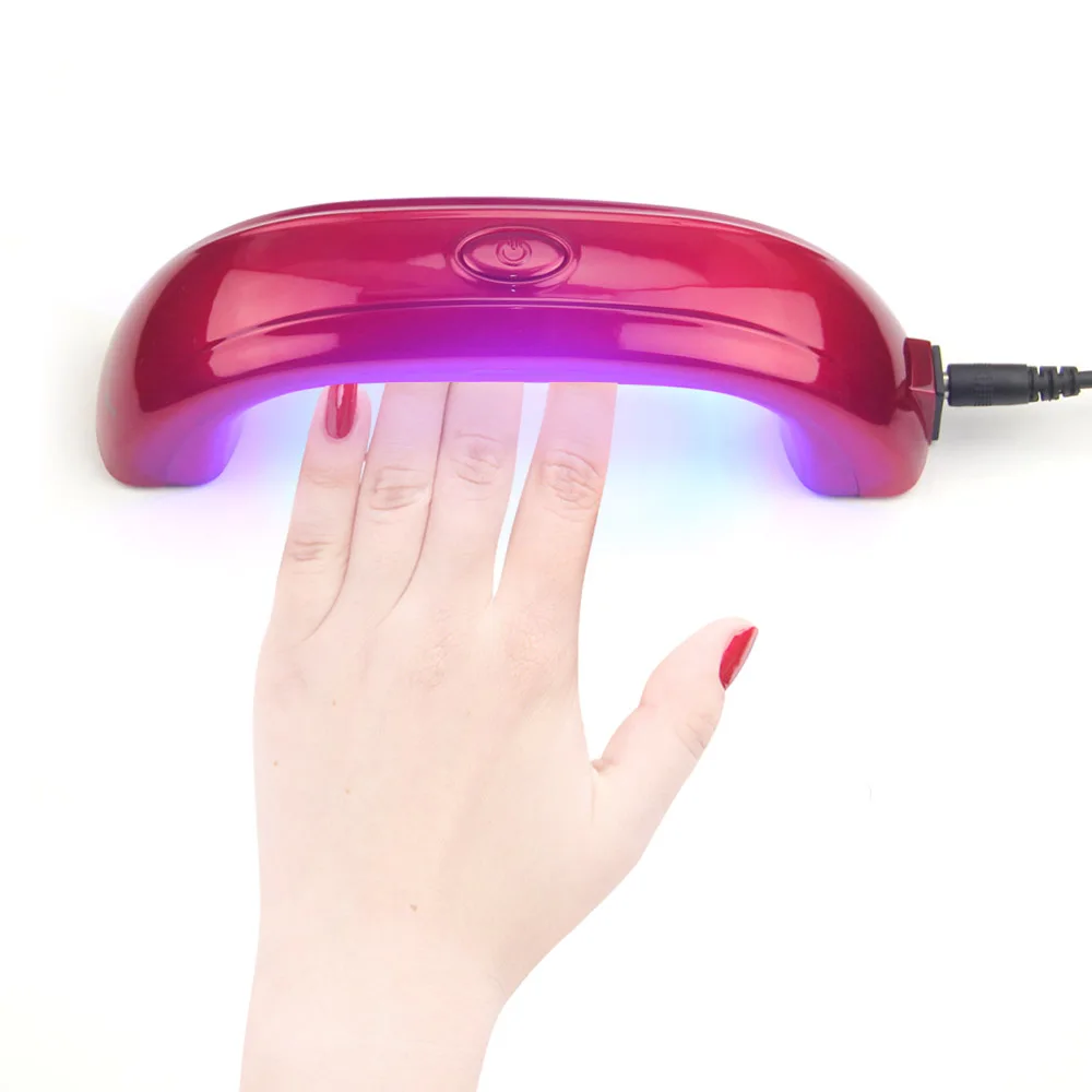 Lke Новые 9 Вт Мини светодиодный УФ гель отверждения Лампы для мотоциклов сушилка