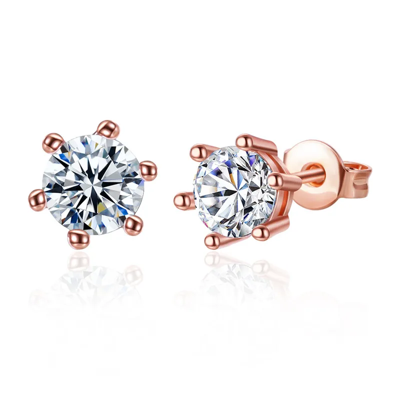 Серьги AKE216 серьга с Топ AAA чистке cz в розовый цвет золотистый как подарок