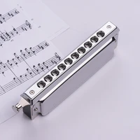 swan sw1040 steel beginner harmonica 10 holes 40 tones key of c silver chromatic easy carrry woodwind instruments