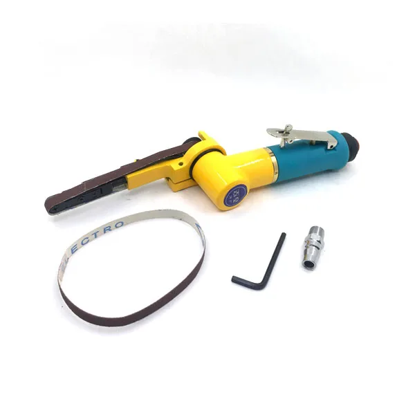 Wilin air tools полировщик лент машина 10 мм* 330 мм пневматические ремни шлифовальный 1/2 дюймов железная стальная ступица полировальные машины - Цвет: Yellow and  blue