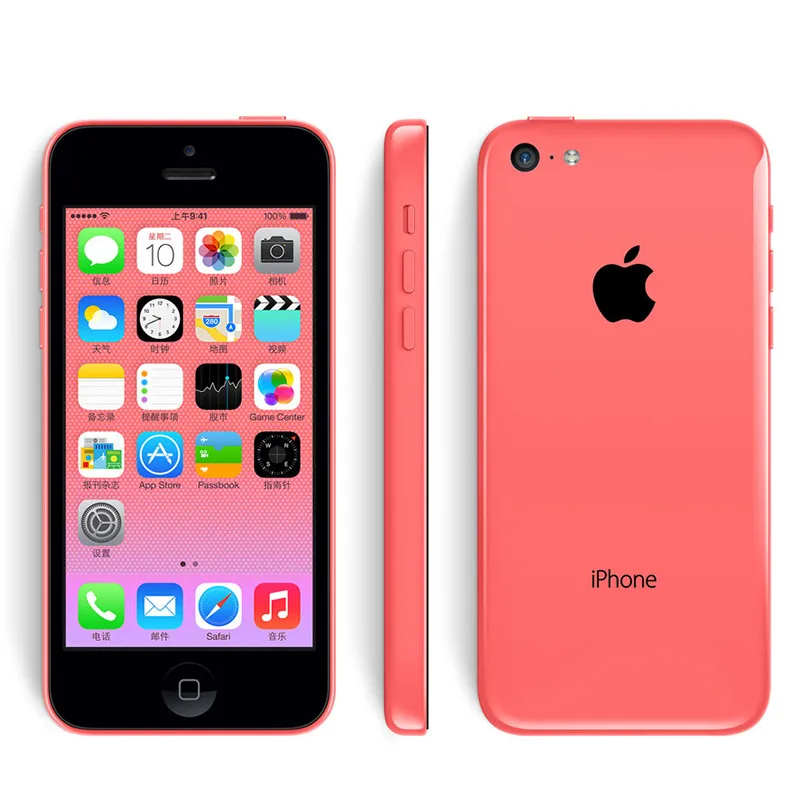 Разблокированный Apple iPhone 5C ips 4,0 ''Dual Core 1 Гб Оперативная память 8/16/32 ГБ флэш-памяти, Встроенная память 8MP WCDMA gps WI-FI IOS используется для смартфона - Цвет: Розовый