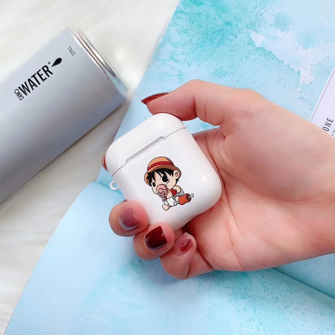 Цельный чехол для Apple Airpods Япония аниме Белый Жесткий ПК Луффи Чоппер детский
