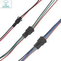 10pairs jst sm 2pin3pin4pin quick connector terminal wire male and female plug adapter line cable for led lamp strip