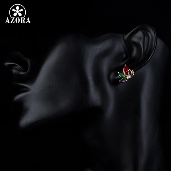 Азора цветной с кубическим Цирконом золотой цвет бабочка броши в виде бабочек