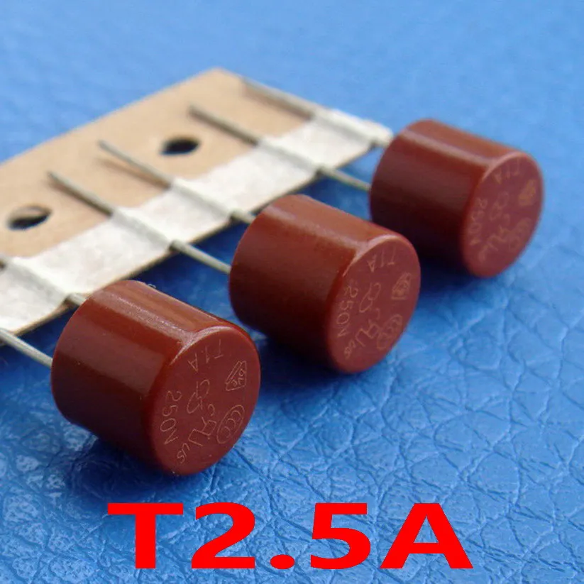 (5000 шт./лот) T2.5A 250V TR5 медленный выдувной миниатюрный предохранитель UL VDE RoHS 2.5A 2 5 Amp