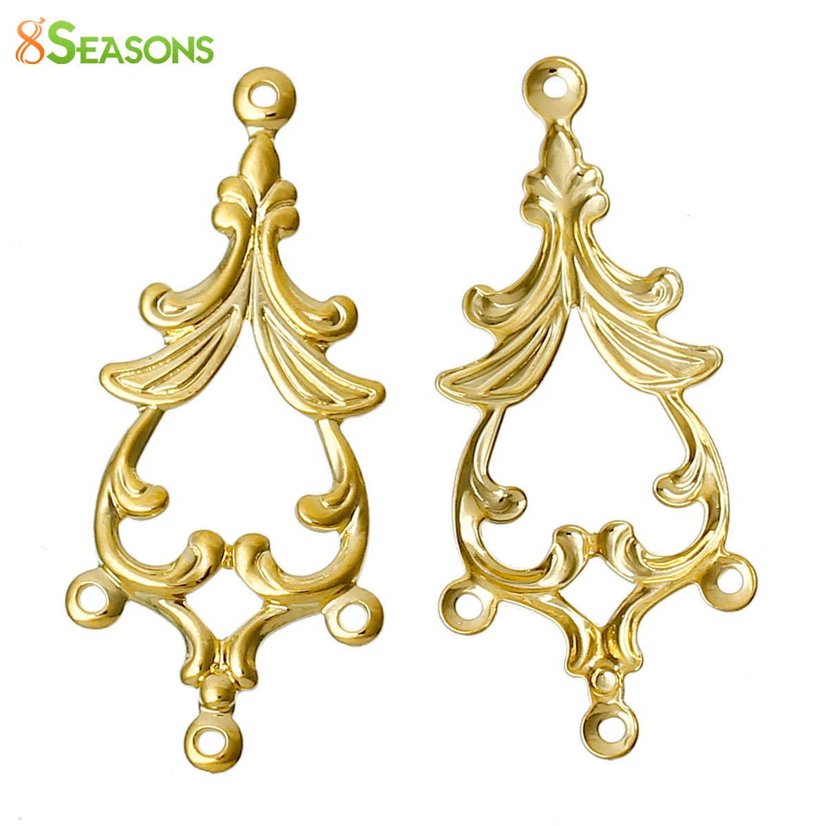 8 сезонов латунь Филигранное тиснение соединители для люстры КАПЛЕВИДНАЯ капля