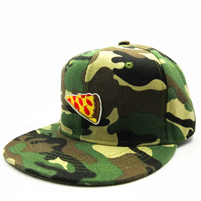 Индивидуальная хлопковая бейсболка с вышивкой пиццы Кепка в стиле хип-хоп