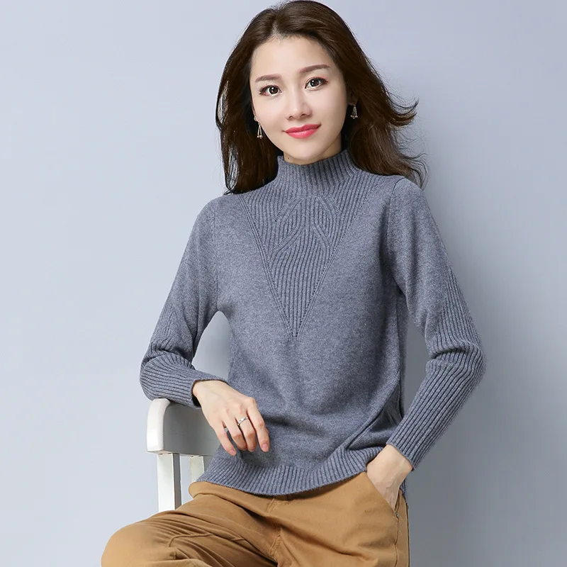 PURENEO new solid fashion thick o-neck pullovers sweater | Женская одежда