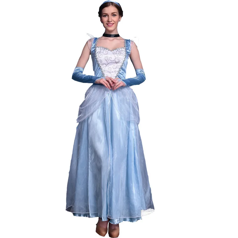 

2017 New Dresses Role-Play Party Halloween Fantasy Sky Blue Costume Clothes Princess Dresses For Women