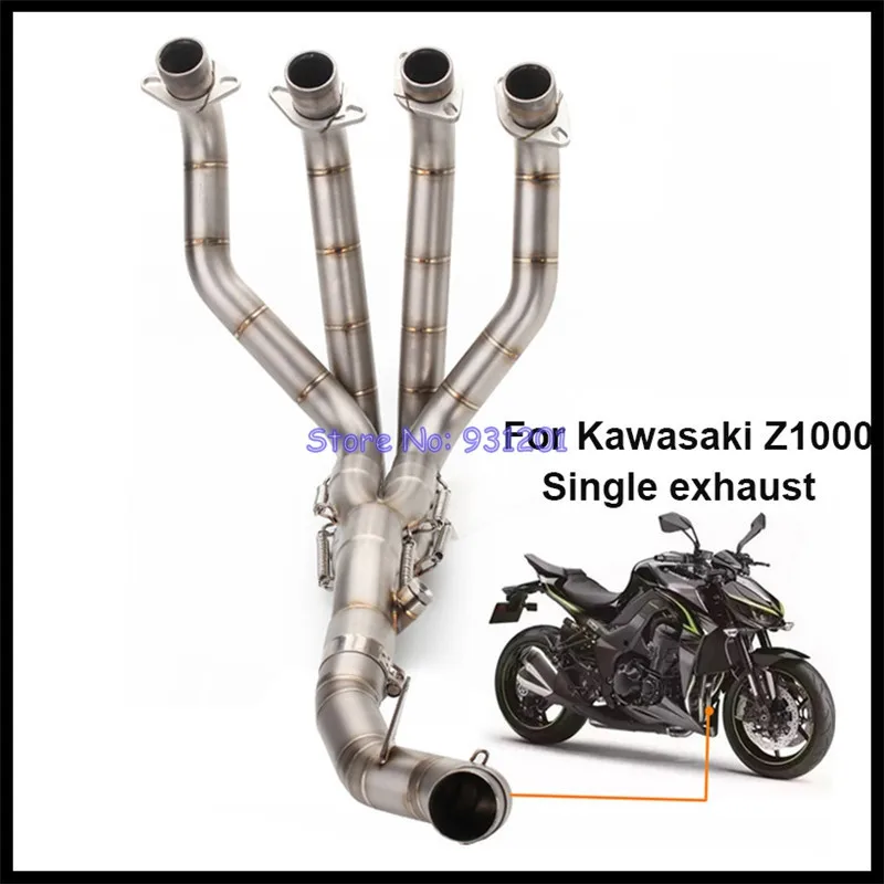 Для Kawasaki Z1000 мотоцикл глушитель выхлопа полная система передние трубы заголовки соединяют среднее соединение трубы коллектор 2010