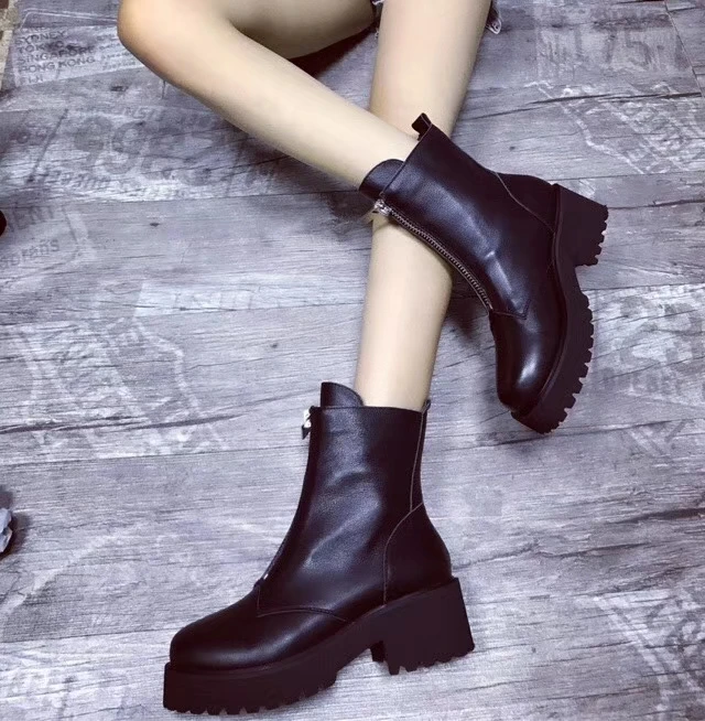 Новинка Модные женские Ботинки Martin из натуральной кожи Высококачественные