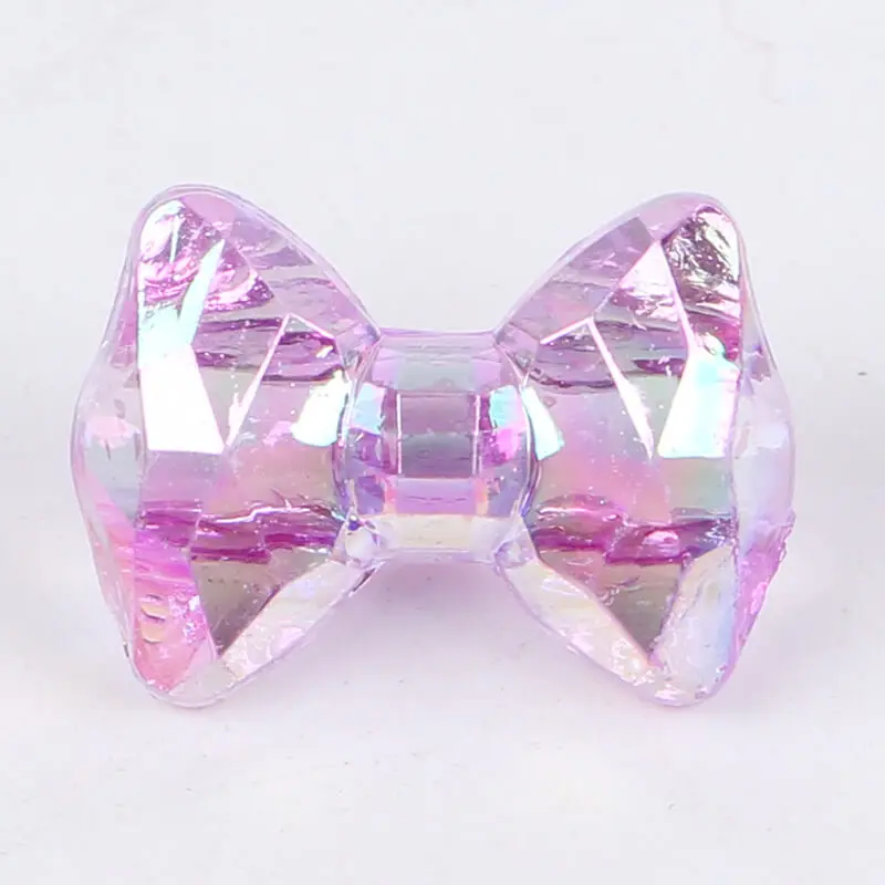 KA0006-BK-Purple DIY ювелирные изделия Прозрачный Красочный медведь бант бусины голова кролика домашние дети девочка волосы веревка аксессуар мода роскошный корейский - Цвет: KA0006-BK-Purple