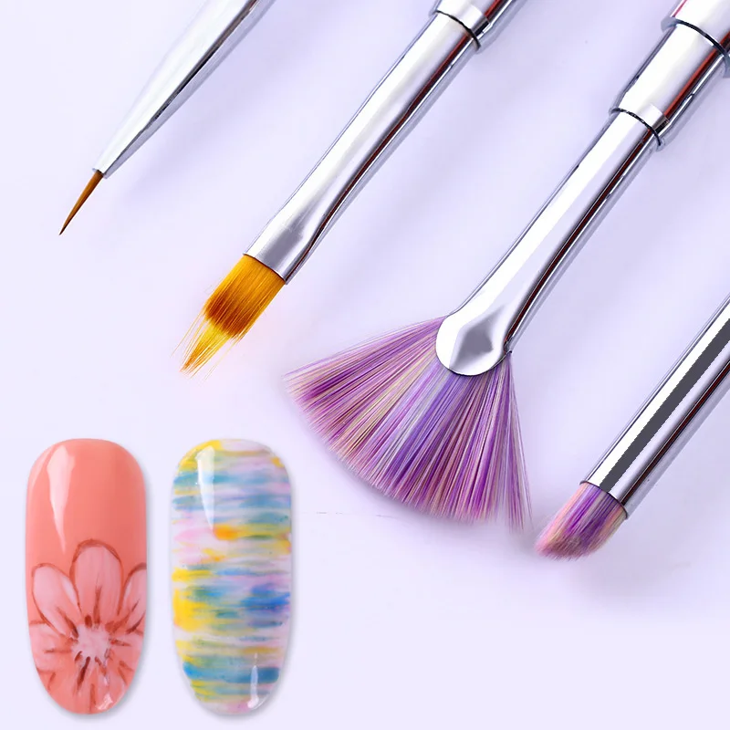 Градиентная ручка для рисования 1 шт. кисточка ногтей из горного хрусталя УФ-гель