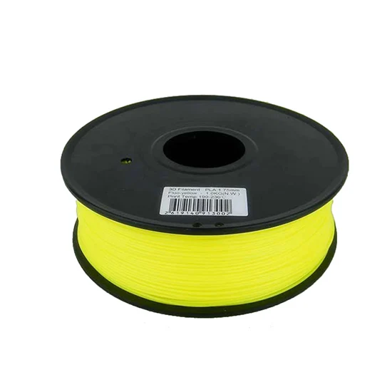 3d принтер 1 кг 1,75 мм PLA нить 3D печать чистые материалы красочные для FDM 3d принтер радужные пластиковые аксессуары красный серый - Цвет: fluo-yellow