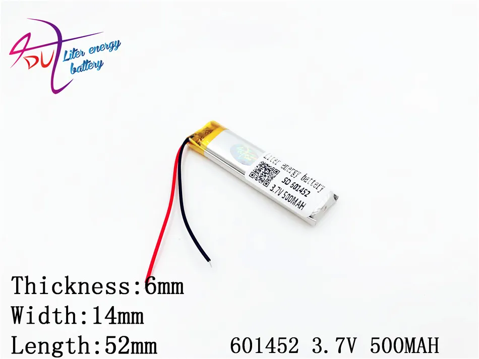 10 шт 3 7 V 500mah 601452 601550 литий-полимерный LiPo аккумуляторная батарея для Mp3 Mp4 PAD DVD DIY
