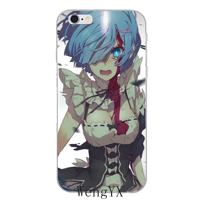Японское аниме милая девушка Rem Re Zero тонкий силиконовый мягкий чехол для телефона