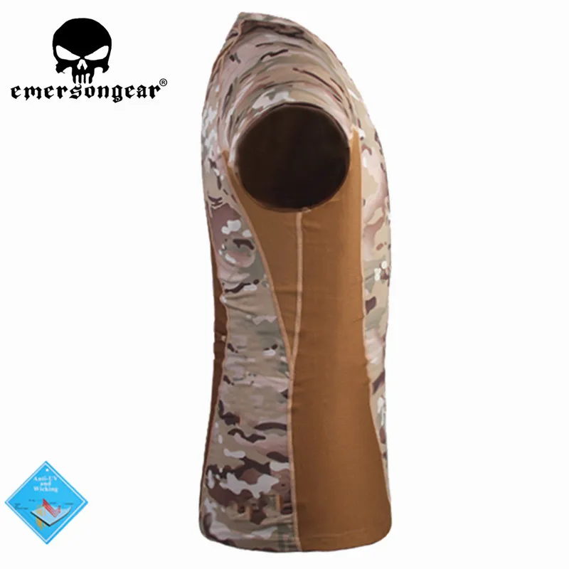 EMERSON впитывающая Пот футболка плотная Базовая камуфляжная для бега дышащая с