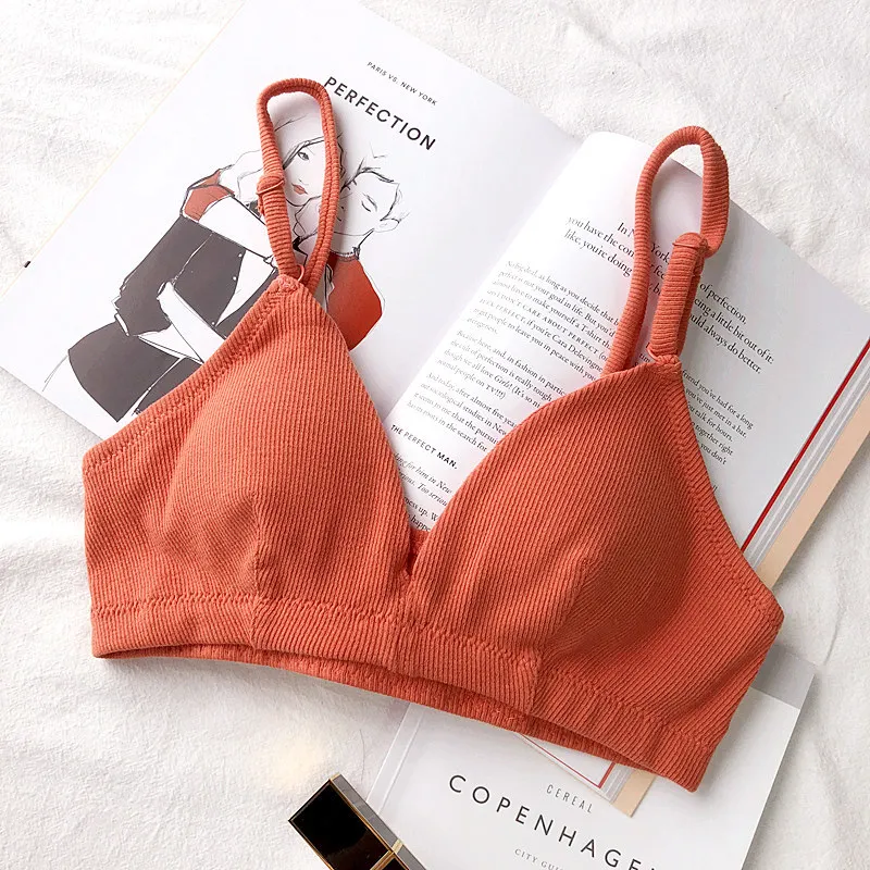Бюстгальтер пуш ап с треугольными чашками женское нижнее белье укороченный топ