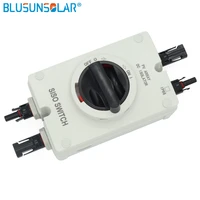 1 pcslot high performance solar electrical dc isolator switch with 2 pairs solar connectors for solar power system