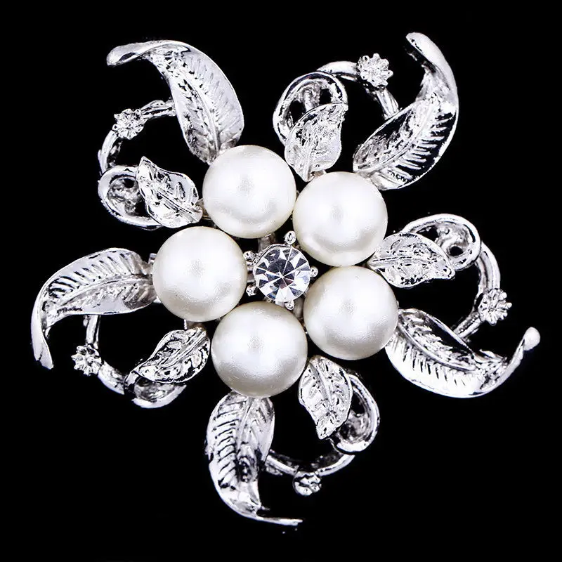 1 шт. модные броши Стразы в форме цветка с кристаллами для женщин и мужчин