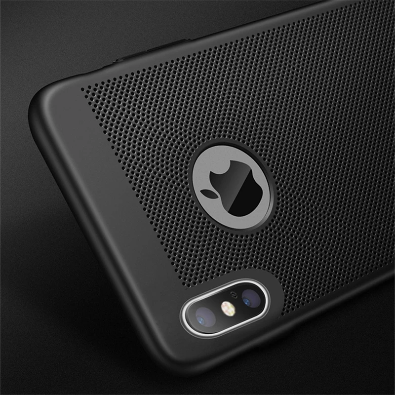 Ultra Slim Phone Case For iPhone 6 6s 7 8 Plus Hollow Heat Dissipation Cases Hard PC 5 5S SE Back Cover Coque |