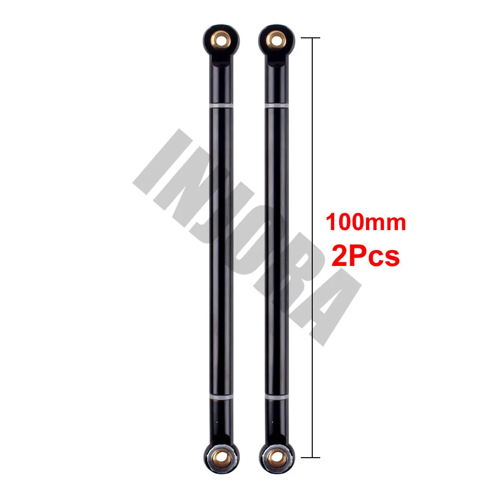 100MM Black 2 шт. RC автомобиль 70 80 90 100 110 120 130 мм красный/черный алюминиевый сплав стержень для 1/10 RC Гусеничный осевой SCX10 D90 Запчасти для обновления - Цвет: 100MM Black